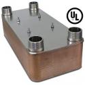 10" x 20" (1-1/2" or 2" MPT connections) Stainless Steel Copper Brazed Plate Heat Exchangers