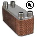 3 x 8 inch (3/4 inch MPT connections) Stainless Steel Copper Brazed Plate Heat Exchangers / Chillers