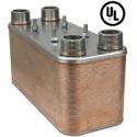 5 x 12 inch (1-1/4 inch MPT connections) Stainless Steel Copper Brazed Plate Heat Exchangers