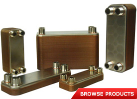 Boilers Radiant 316L Stainless Steel Brazed Plate Heat Exchanger-PURE copper 