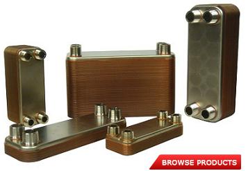 Brazed plate heat exchanger for radiant heating